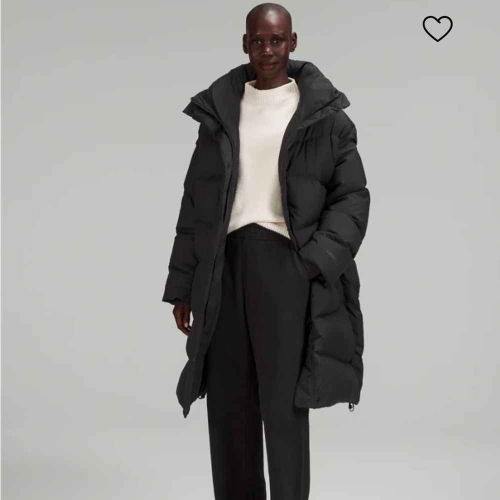 Lululemon Long Oversized Down Jacket Black Size M/L